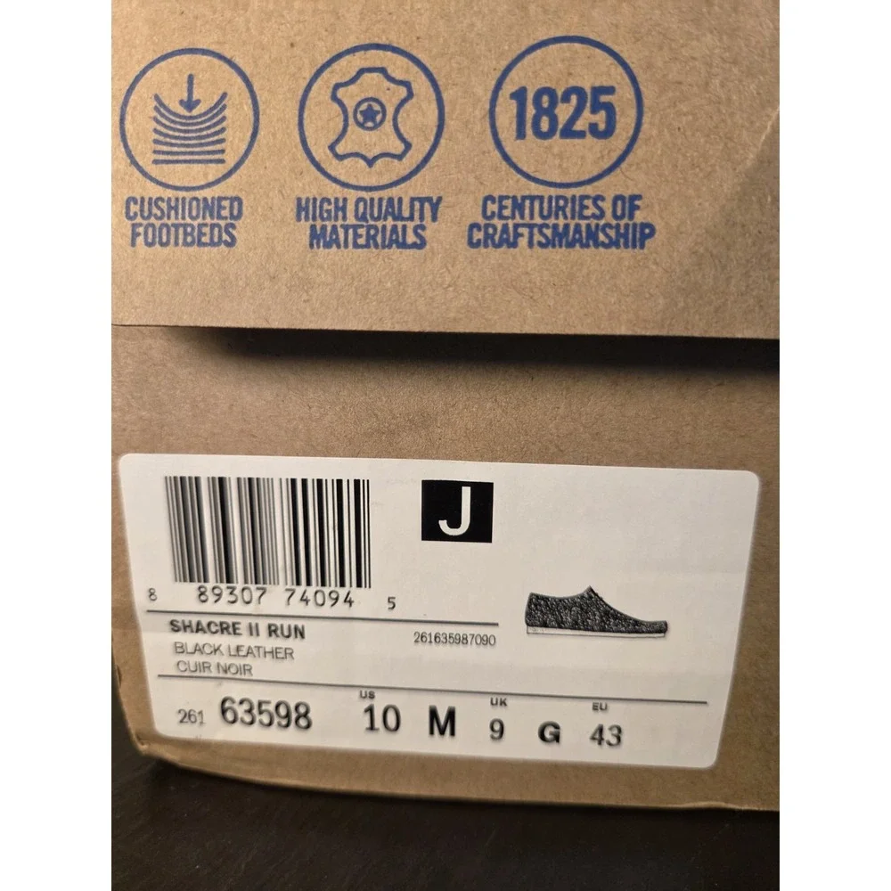 Clarks Men's Shacre II Run Beeswax Black Leather Shoes Sz 10 NEW! $120